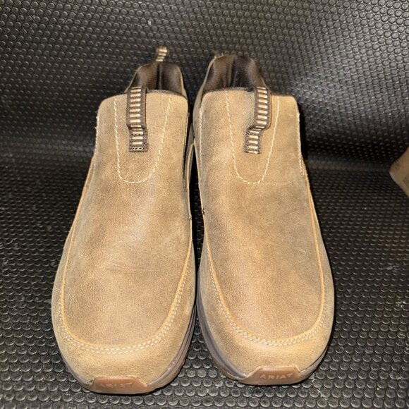 Ariat Spitfire Slip On Brown Leather Comfort Casual Shoes Men’s Size 12EE - Picture 2 of 8